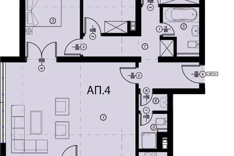 4-bedroom apartment in Sofia, Manastirski Livadi