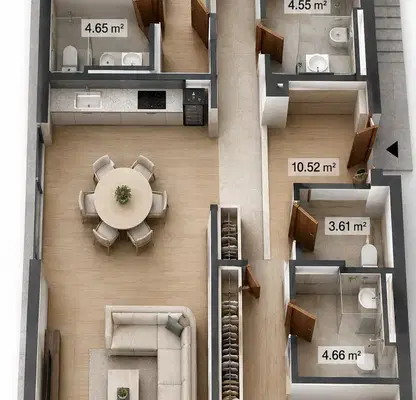Photo 2 — Four-room apartment in Mladost 2 with video surveillance