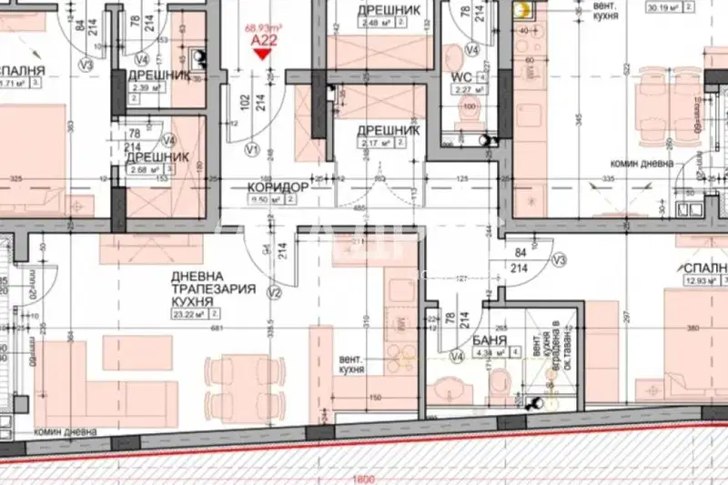 Two-room apartment in Mladost 4 with loggia and parking space