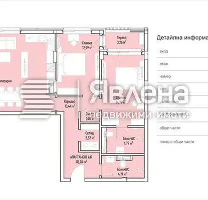 Снимка 2 — Просторен 3-стаен апартамент в Младост 4 с тераса