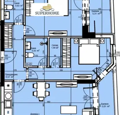 Photo 5 — Three-room apartment 108 sq m in Nadezhda 1 with two terraces