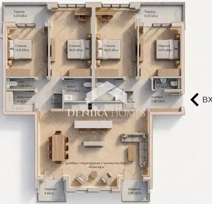 Photo 3 — Spacious 4-room apartment in Nadezhda 1 with elevator
