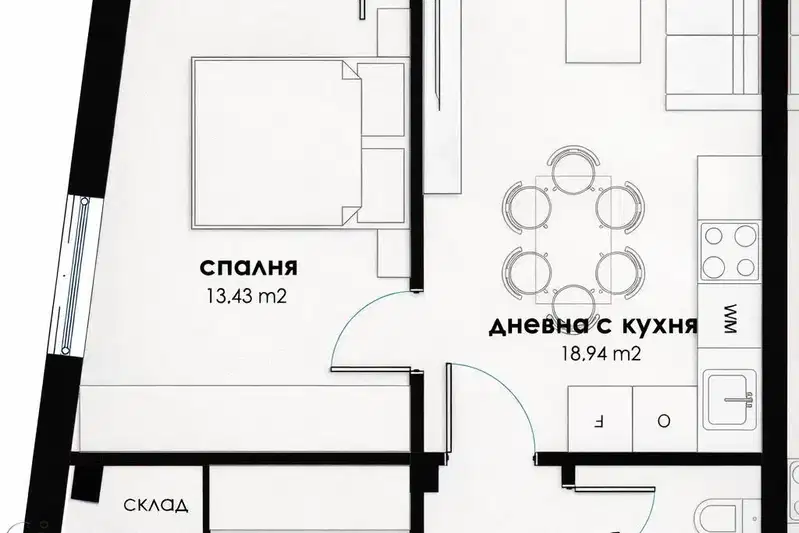 Тристаен апартамент в Надежда 4 с тераса и паркомясто