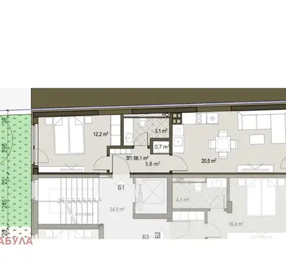 Снимка 4 — Двустаен апартамент със собствен двор в Овча купел, София