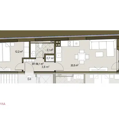Photo 5 — Two-room apartment with terrace in Ovcha kupel, Sofia