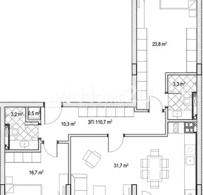 Photo 5 — Spacious 3-room apartment in Ovcha kupel with terrace