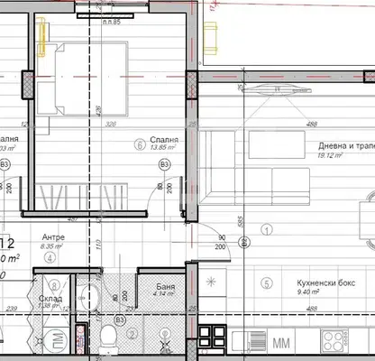Photo 4 — Three-room apartment with balcony in Slatina, Sofia, new-build