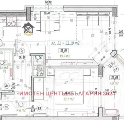 Снимка 3 — Двустаен апартамент с тераса в Малинова долина, София