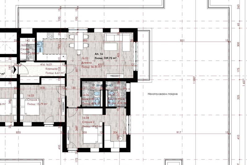 3-bedroom apartment in Sofiya, Vitosha