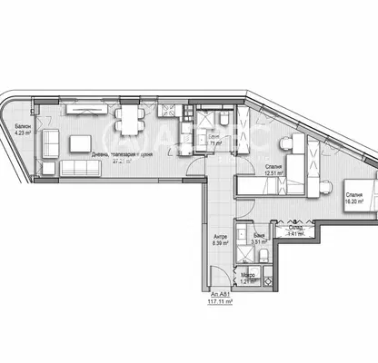 Photo 4 — Three-room apartment with terrace in Vitosha district, Sofia