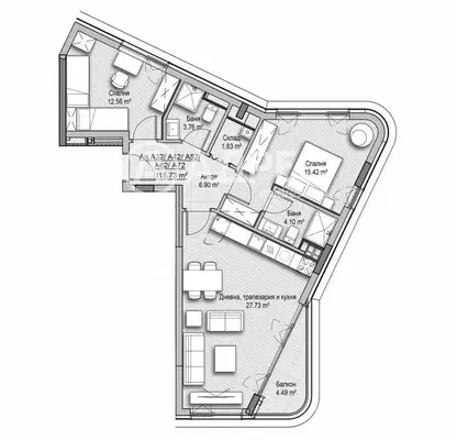 Photo 4 — Three-room apartment with terrace in Vitosha district, Sofia