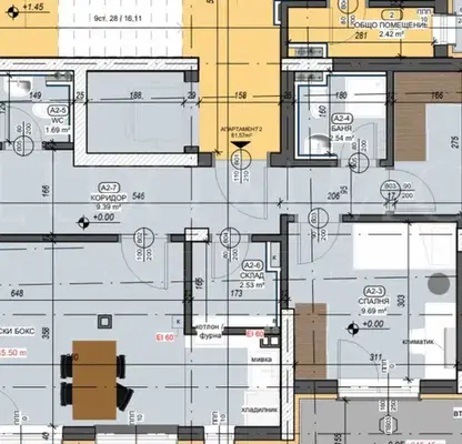 Снимка 2 — Тристаен апартамент 93 кв.м в кв. Витоша, София с паркинг