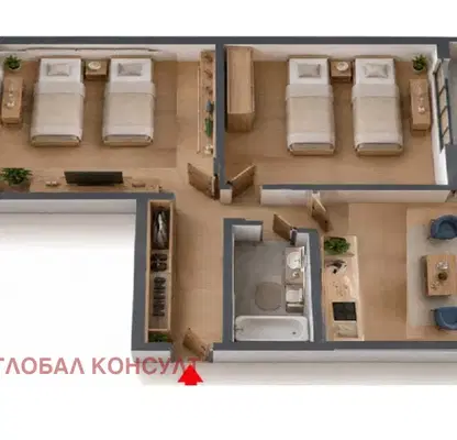 Photo 2 — 3-room apartment in Zona B-19 with two terraces and panoramic view