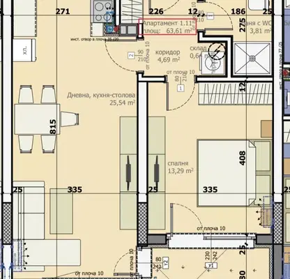 Photo 5 — Two-room apartment in Stara Zagora, Center, with terrace