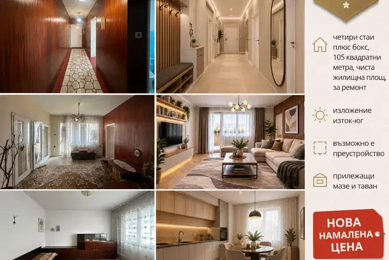 4-bedroom apartment in Stara Zagora, Centyr