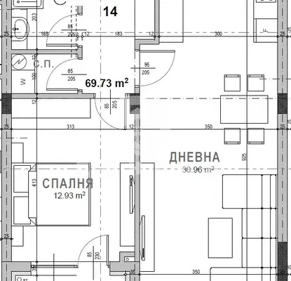 Снимка 3 — Двустаен апартамент в Самара 3, Стара Загора с асансьор