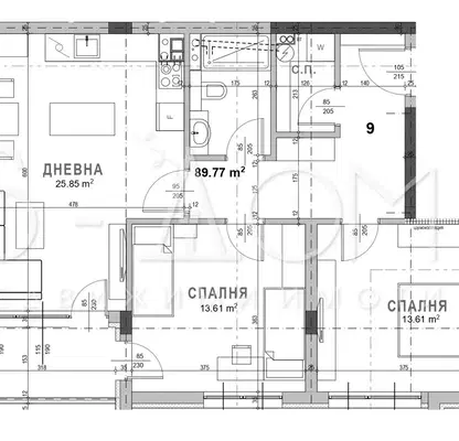 Снимка 2 — Тристаен апартамент в Стара Загора, Самара 3