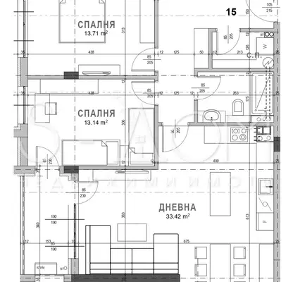 Снимка 2 — Тристаен апартамент в Стара Загора, Самара 3