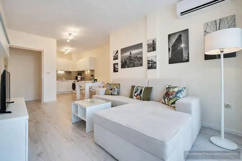 Two-room apartment with terrace and sea view in Asparuhovo, Varna