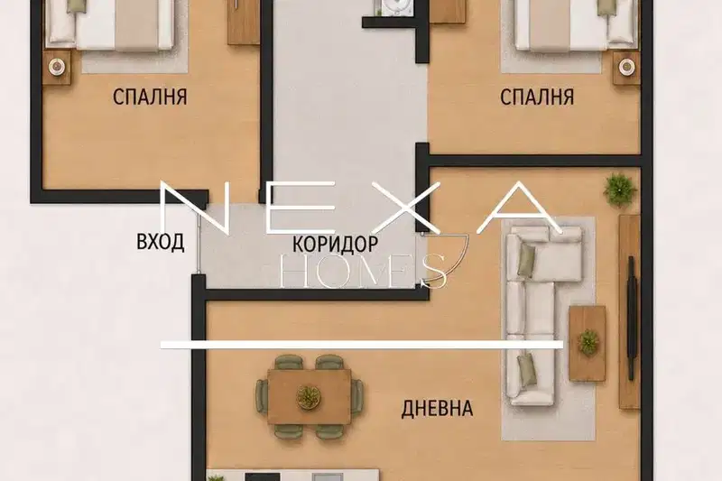 Тристаен апартамент с тераса в центъра на Варна