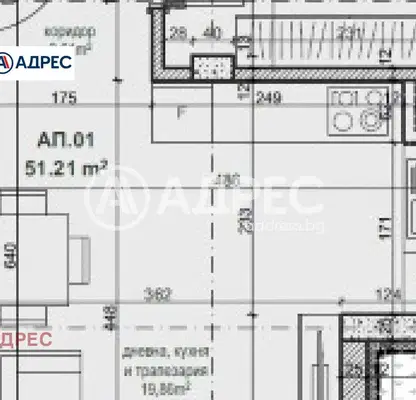 Photo 2 — 2-room apartment with parking space in Galata, Varna