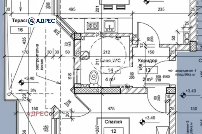 Двустаен апартамент с тераса в Гранд Мол, Варна