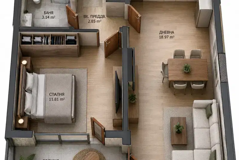 2-bedroom apartment in Varna, Kaisieva Gradina