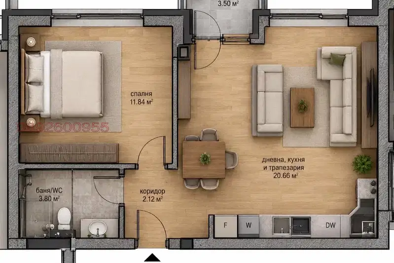 2-bedroom apartment in Varna, Kaisieva Gradina