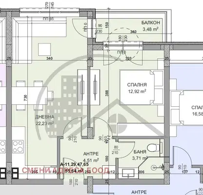 Photo 4 — Two-room apartment in Kaisieva gradina with parking space