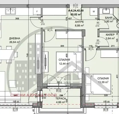 Photo 2 — Three-room apartment with parking space in Kaisieva Gradina, Varna