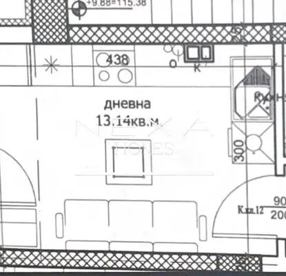 Снимка 2 — Едностаен апартамент в Левски, Варна с асансьор