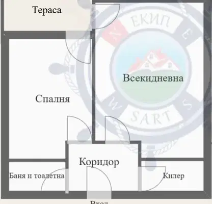 Снимка 3 — Двустаен апартамент с тераса в м-т Пчелина, Варна