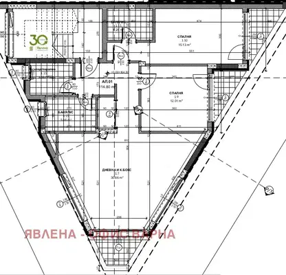 Снимка 3 — Тристаен апартамент с тераси в м-т Пчелина, Варна