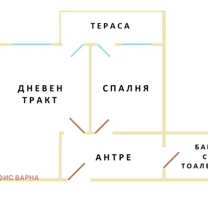 Снимка 3 — Двустаен апартамент до Операта във Варна с асансьор