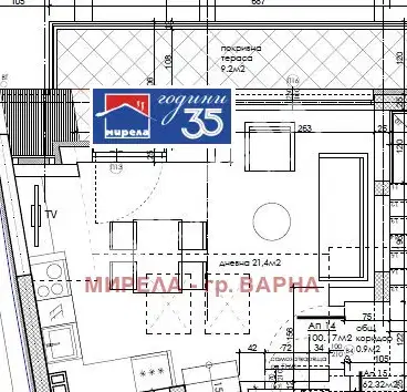 Снимка 2 — 3-стаен апартамент с морска панорама в Погреби, Варна