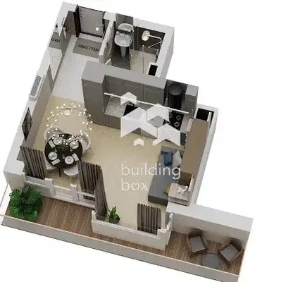 Photo 2 — One-room apartment in Troshevo, Varna with balcony