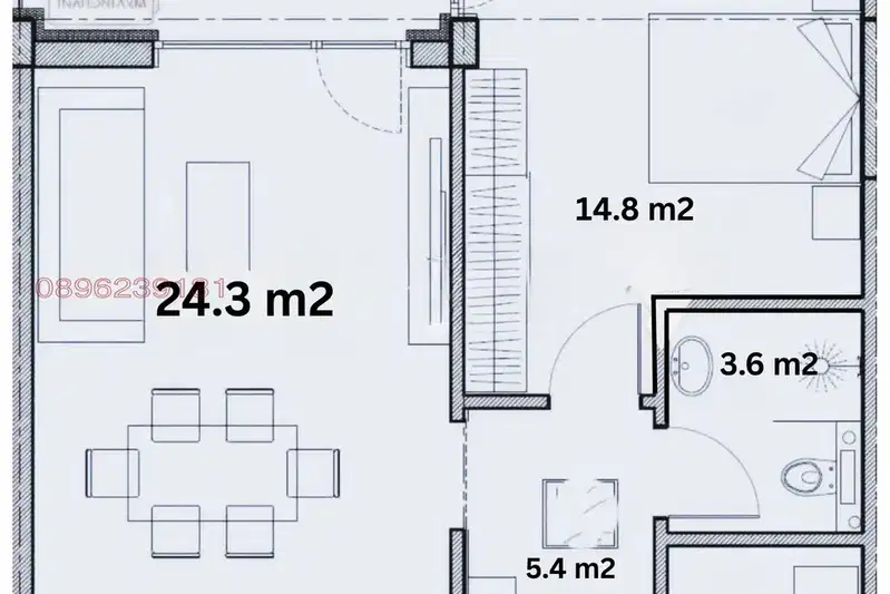 Two-room apartment 73 sq m in Varna, Vladislav Varnenchik