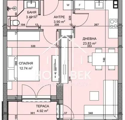 Photo 4 — Two-room apartment with balcony in Varna, Vladislav Varnenchik