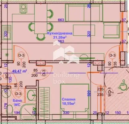 Снимка 3 — Двустаен апартамент в ж.к. Владислав Варненчик, ново строителство