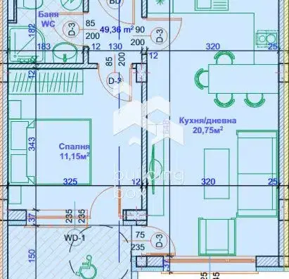 Снимка 2 — Двустаен апартамент в ж.к. Владислав Варненчик, ново строителство