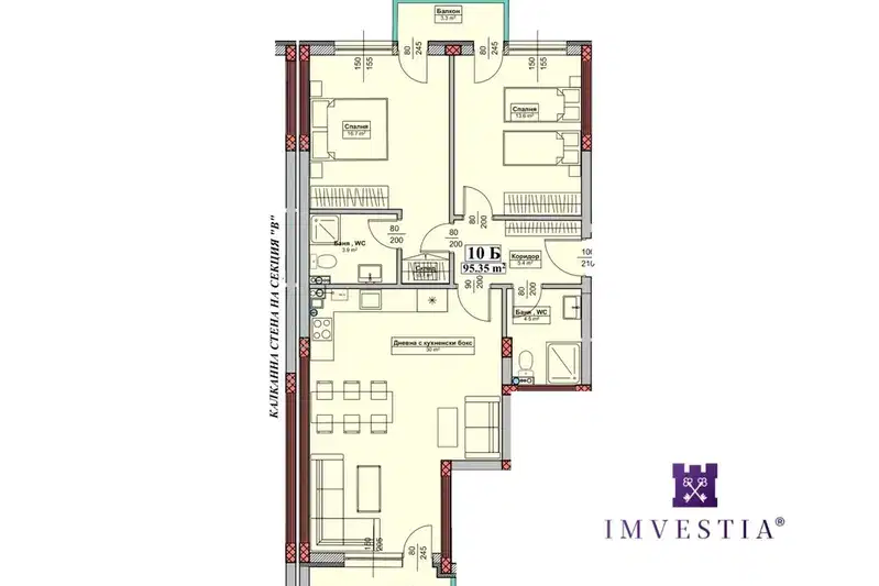 3-bedroom apartment in Veliko Tyrnovo, Kartala