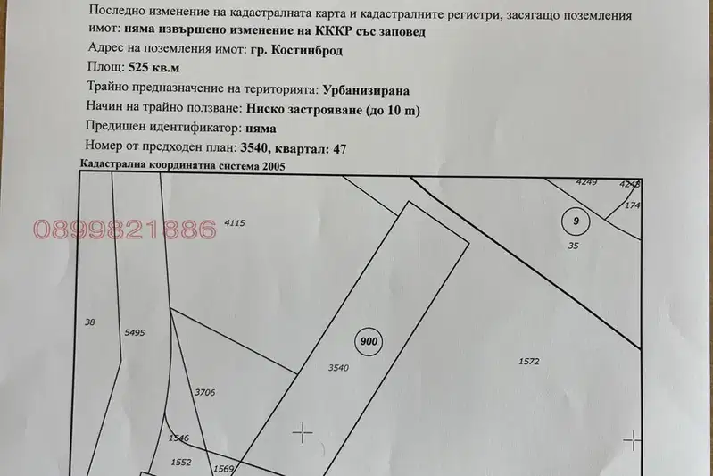 Plot in Sofia, Kostinbrod