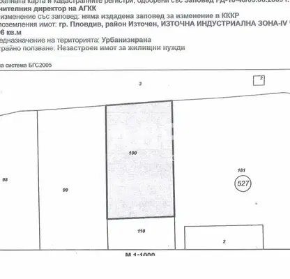 Снимка 2 — Парцел в Пловдив, Индустриална зона - Изток