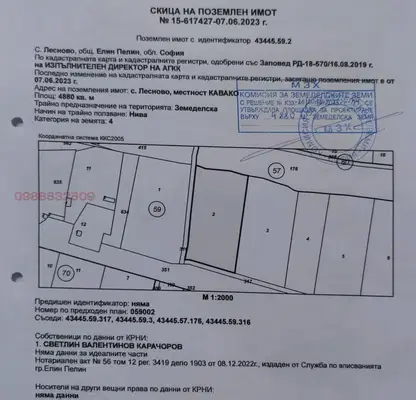 Снимка 5 — Парцел в София, с. Лесново