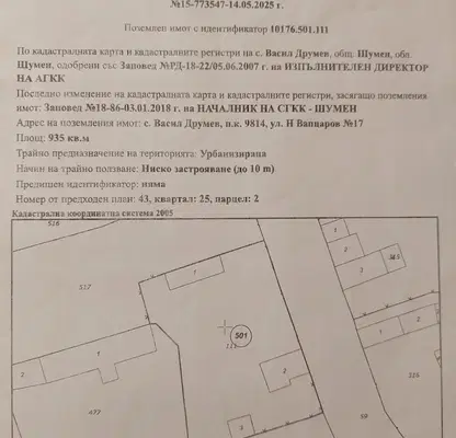Снимка 2 — Парцел в Шумен, с. Васил Друмев