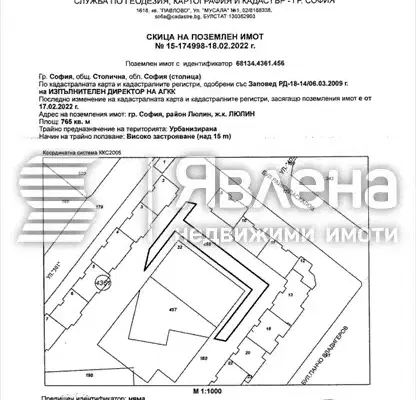 Photo 2 — Plot in Sofiya, Lyulin 5