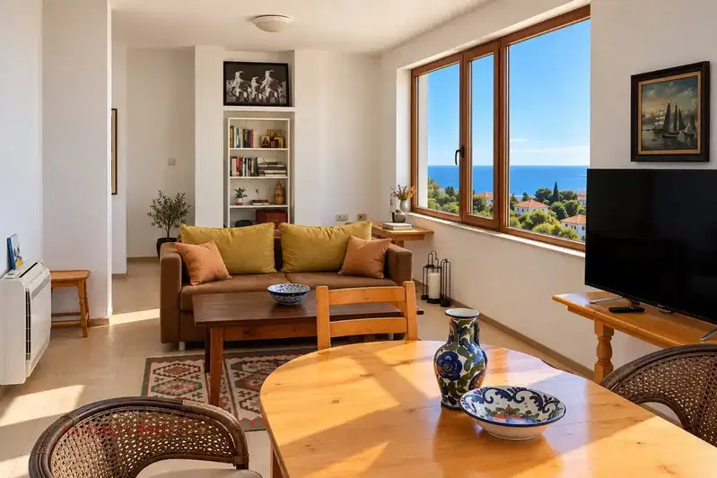 Spacious 3-room apartment in Balchik with terrace