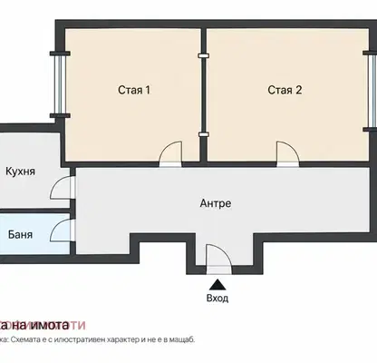 Photo 4 — Two-room apartment with yard in the center of Bankya