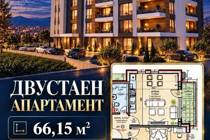 Двустаен апартамент в Благоевград, Освобождение, ново строителство