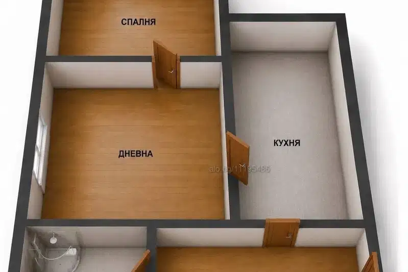 Двустаен апартамент в Център, Бургас, нуждаещ се от ремонт